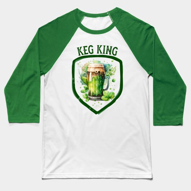 Keg King - Irish Beer Handstand Baseball T-Shirt by Eire